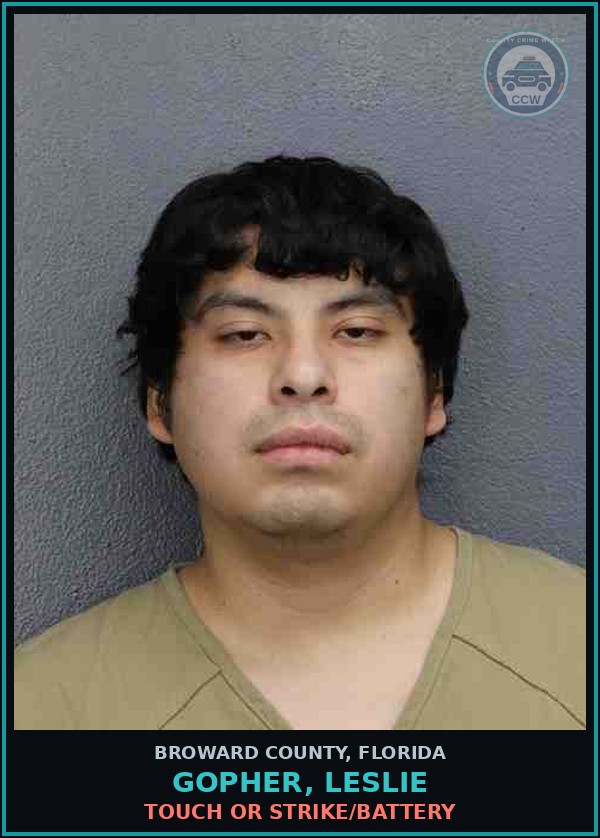 Booking mugshot of GOPHER, LESLIE in Broward County