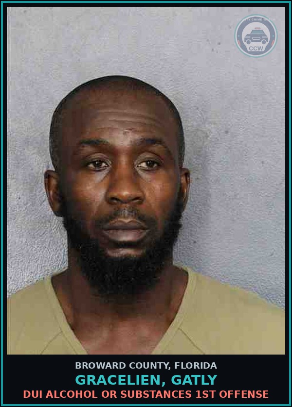 Booking mugshot of GRACELIEN, GATLY in Broward County