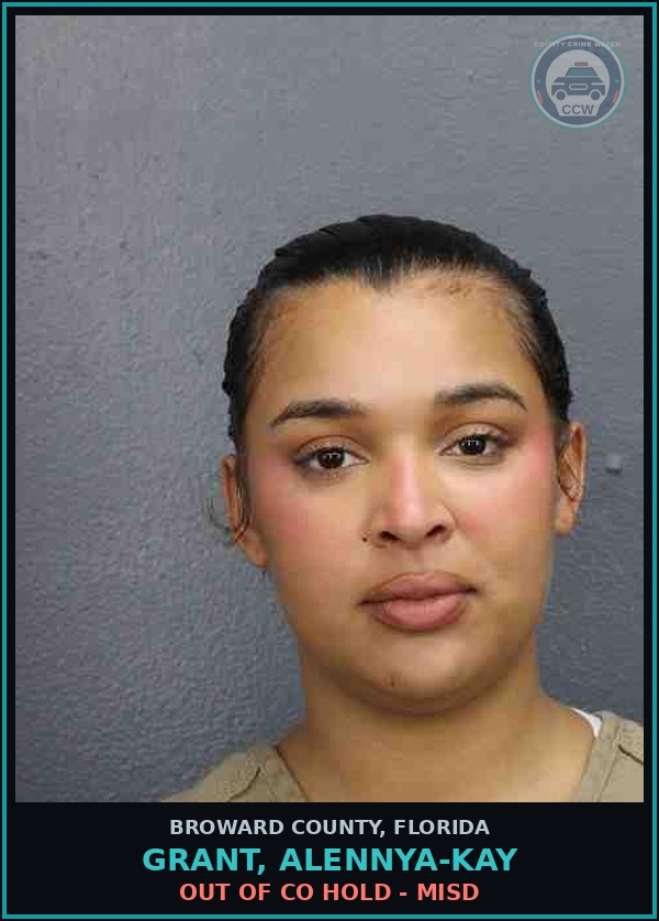 Booking mugshot of GRANT, ALENNYA-KAY in Broward County