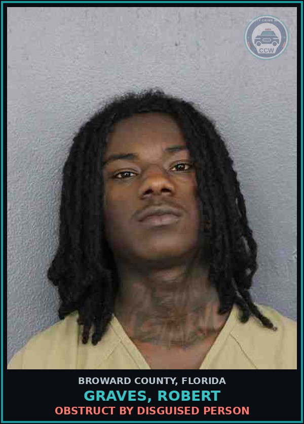 Booking mugshot of GRAVES, ROBERT in Broward County