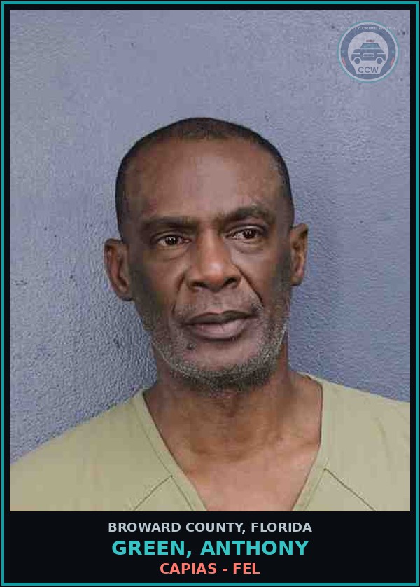 Booking mugshot of GREEN, ANTHONY in Broward County
