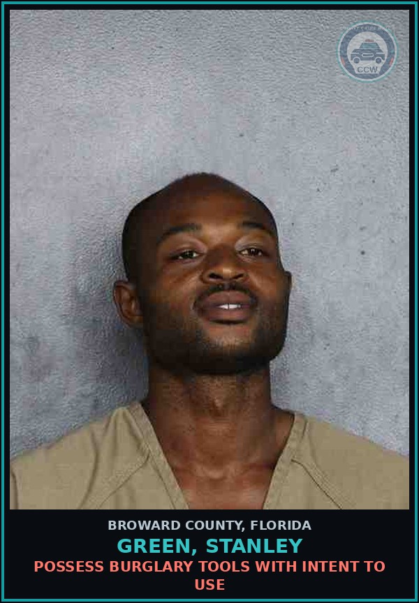 Booking mugshot of GREEN, STANLEY in Broward County