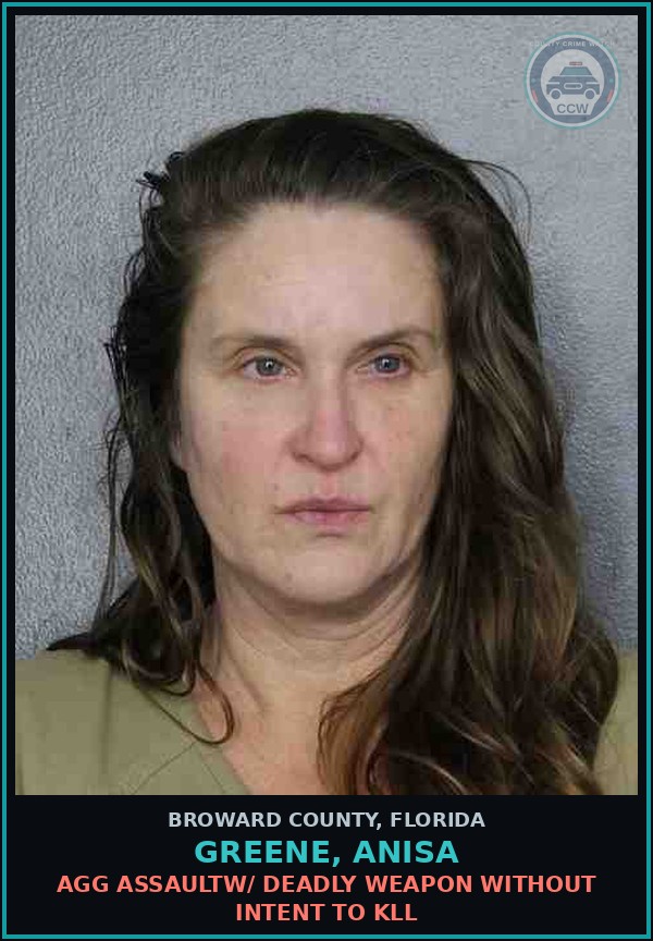 Booking mugshot of GREENE, ANISA in Broward County
