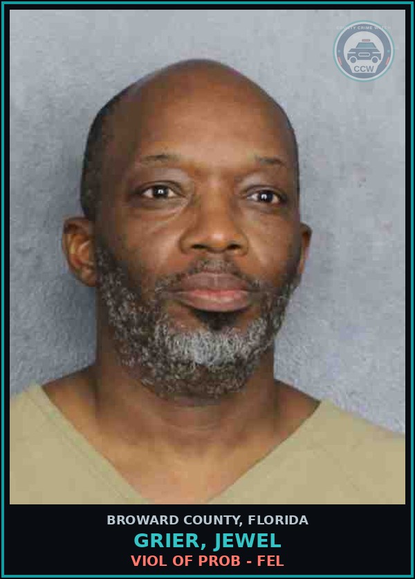 Booking mugshot of GRIER, JEWEL in Broward County
