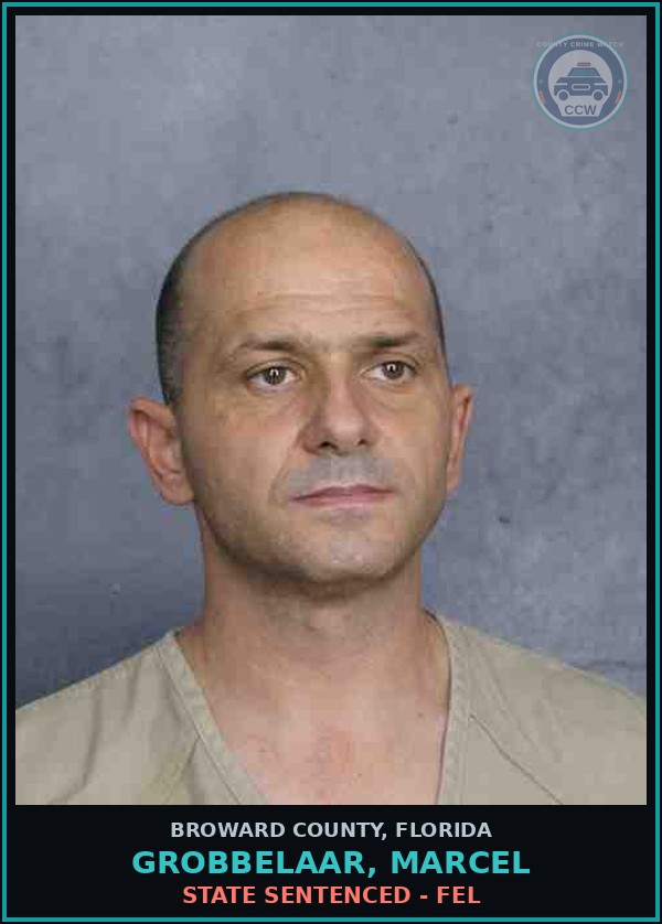 Booking mugshot of GROBBELAAR, MARCEL in Broward County