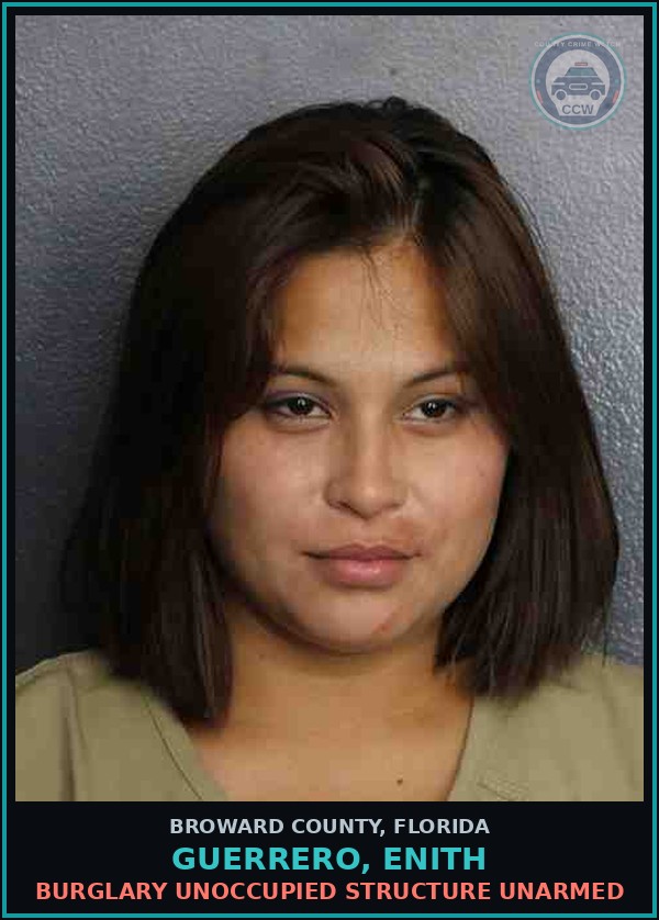 Booking mugshot of GUERRERO, ENITH in Broward County