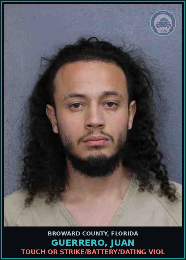 Booking mugshot of GUERRERO, JUAN in Broward County