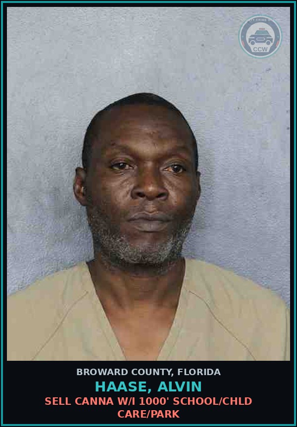 Booking mugshot of HAASE, ALVIN in Broward County