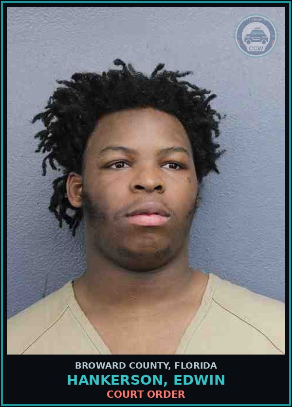 Booking mugshot of HANKERSON, EDWIN in Broward County