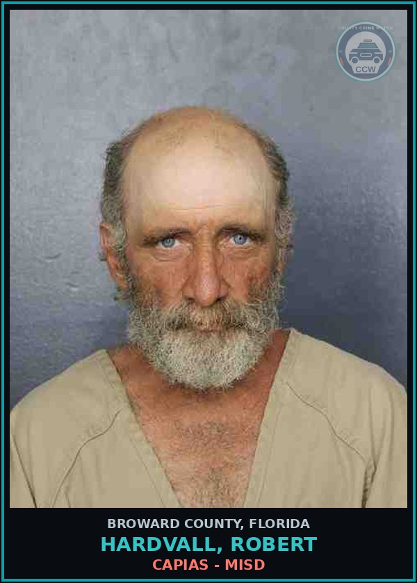 Booking mugshot of HARDVALL, ROBERT in Broward County