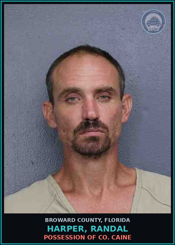 Booking mugshot of HARPER, RANDAL in Broward County