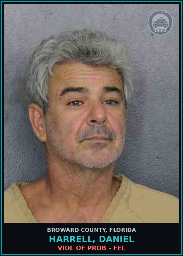 Booking mugshot of HARRELL, DANIEL in Broward County