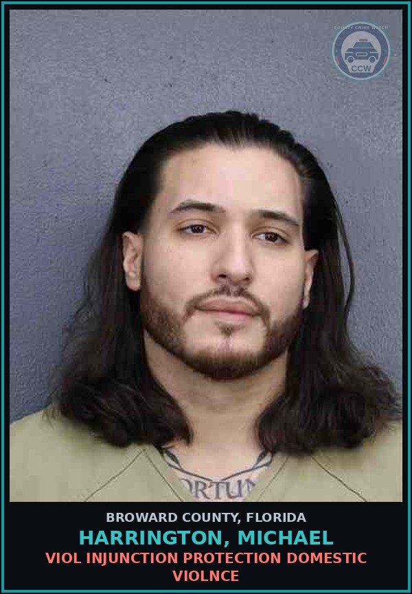 Booking mugshot of HARRINGTON, MICHAEL in Broward County