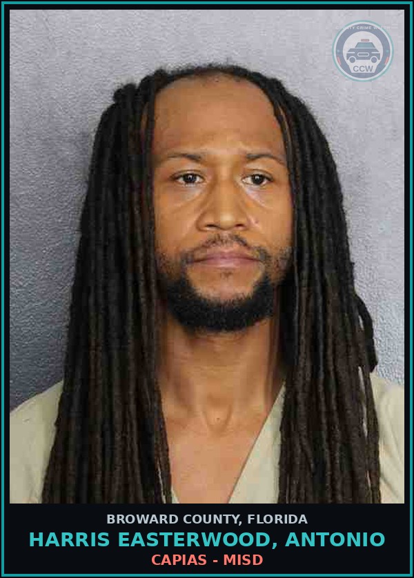 Booking mugshot of HARRIS EASTERWOOD, ANTONIO in Broward County
