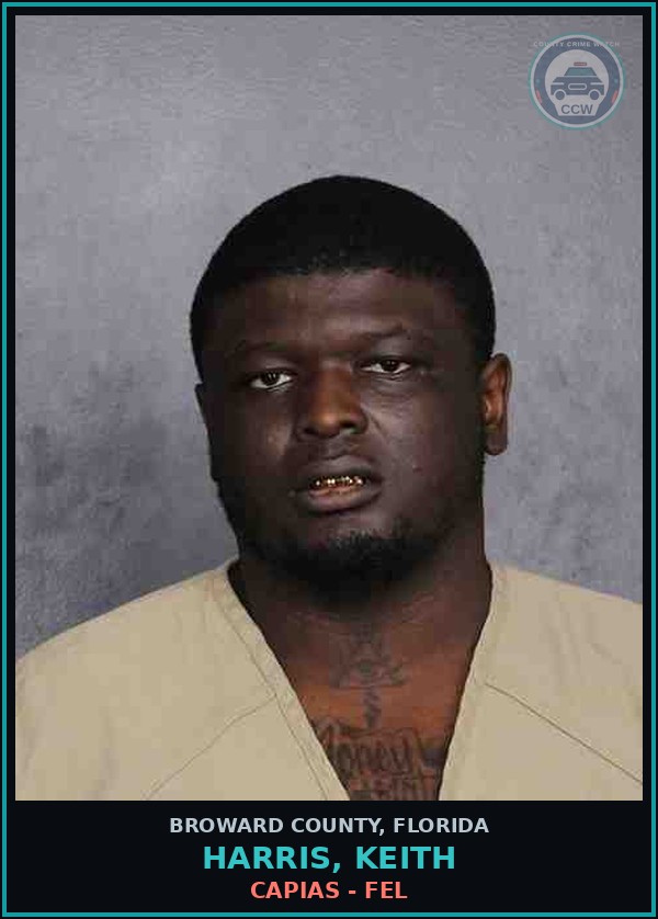 Booking mugshot of HARRIS, KEITH in Broward County