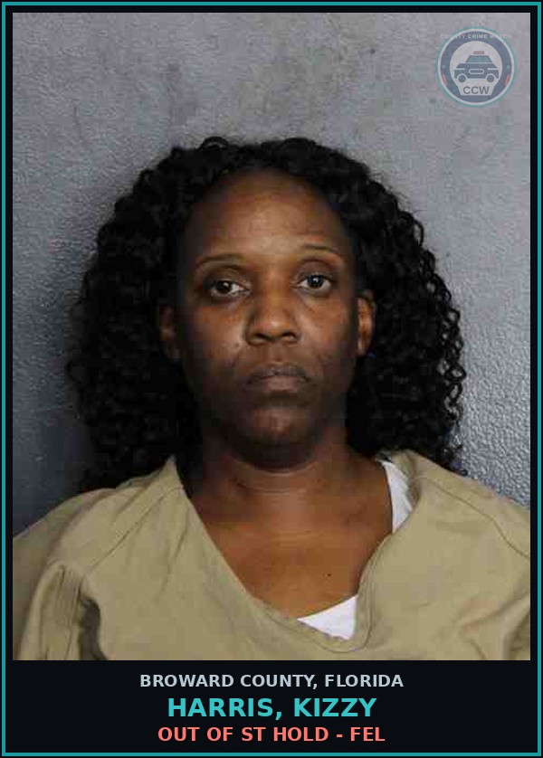 Booking mugshot of HARRIS, KIZZY in Broward County