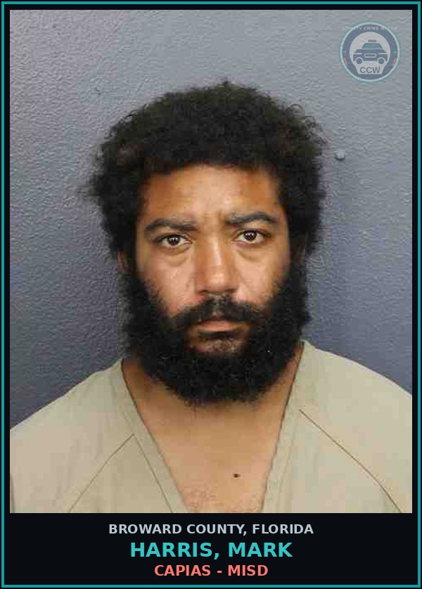 Booking mugshot of HARRIS, MARK in Broward County