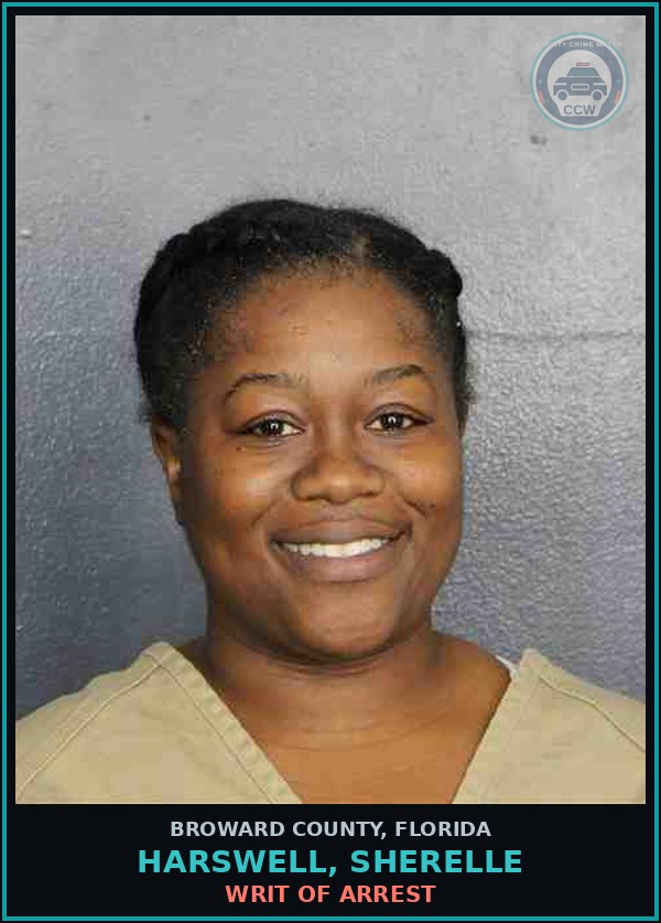 Booking mugshot of HARSWELL, SHERELLE in Broward County