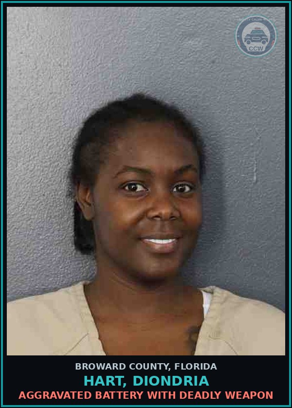Booking mugshot of HART, DIONDRIA in Broward County