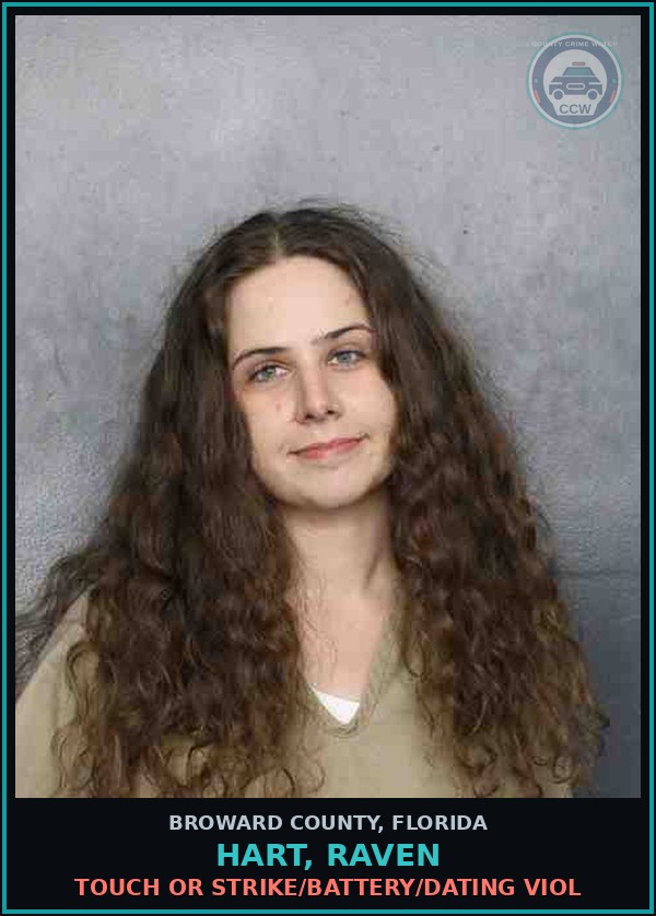 Booking mugshot of HART, RAVEN in Broward County