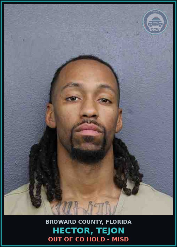 Booking mugshot of HECTOR, TEJON in Broward County