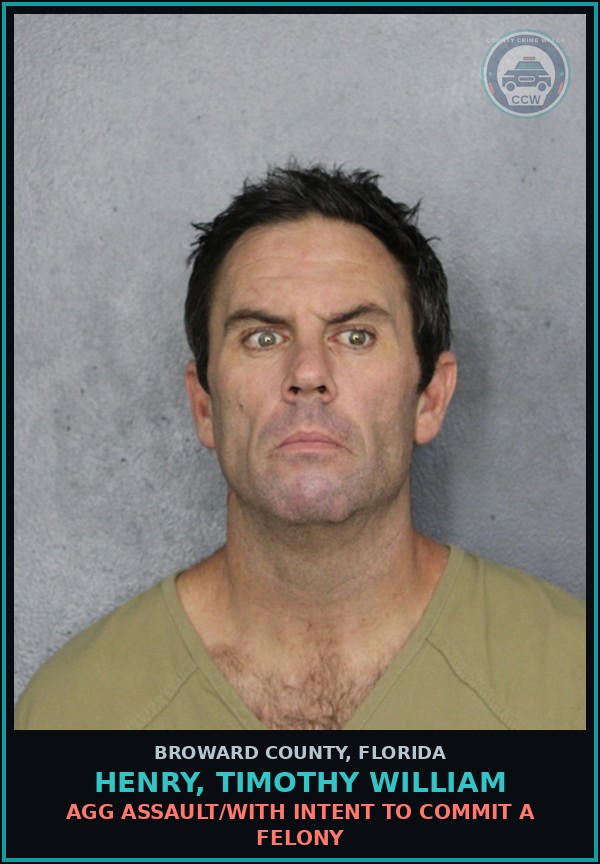 Booking mugshot of HENRY, TIMOTHY WILLIAM in Broward County