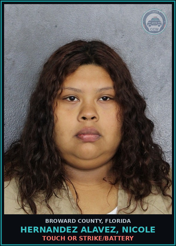 Booking mugshot of HERNANDEZ ALAVEZ, NICOLE in Broward County