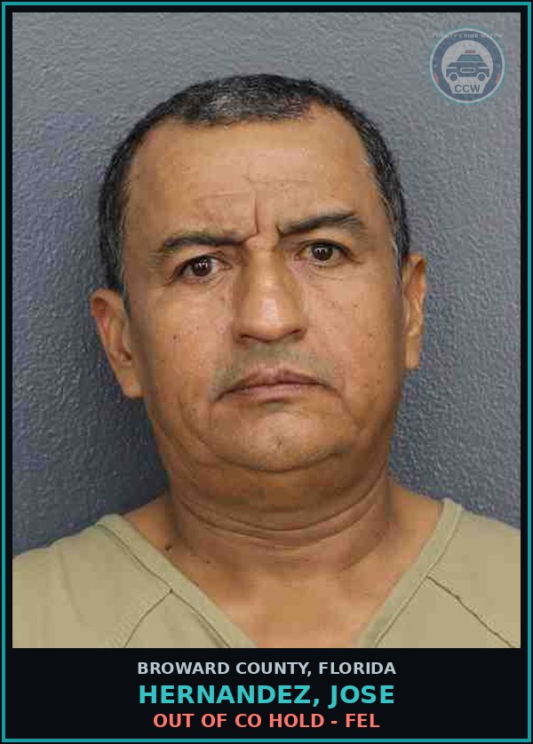 Booking mugshot of HERNANDEZ, JOSE in Broward County