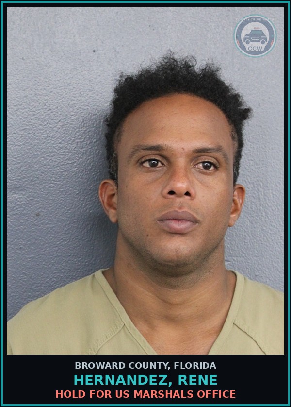 Booking mugshot of HERNANDEZ, RENE in Broward County