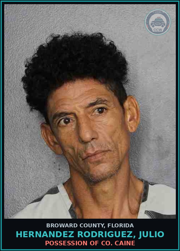 Booking mugshot of HERNANDEZ RODRIGUEZ, JULIO in Broward County