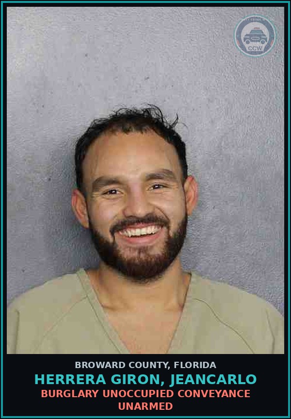 Booking mugshot of HERRERA GIRON, JEANCARLO in Broward County