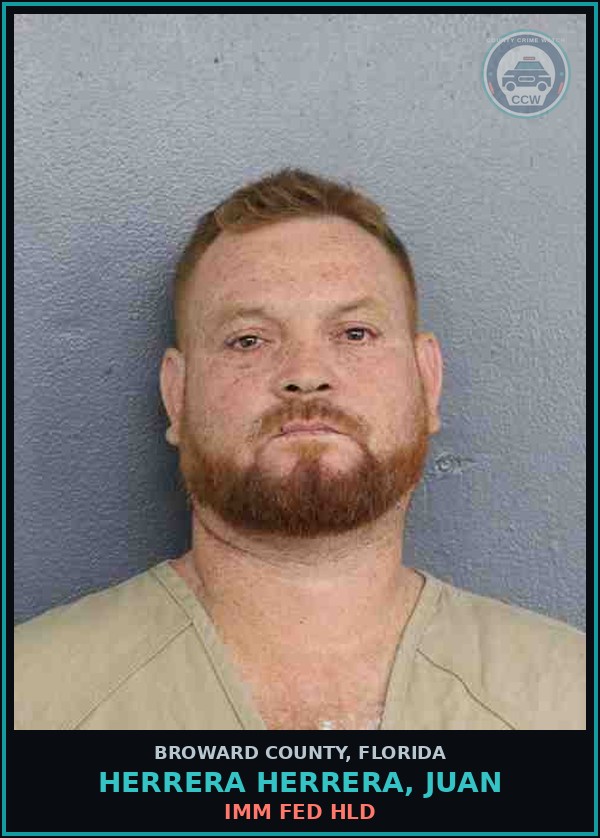 Booking mugshot of HERRERA HERRERA, JUAN in Broward County