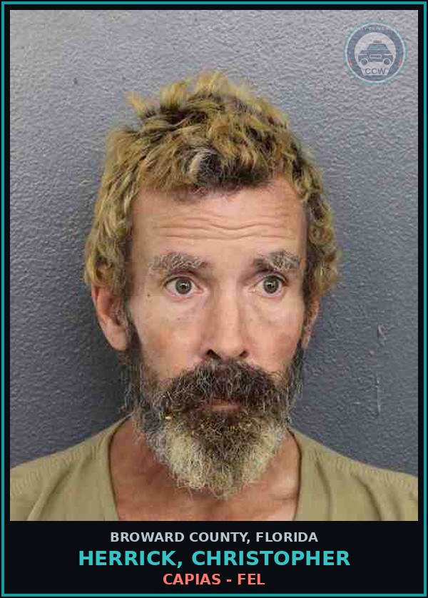 Booking mugshot of HERRICK, CHRISTOPHER in Broward County