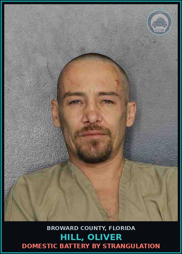 Booking mugshot of HILL, OLIVER in Broward County