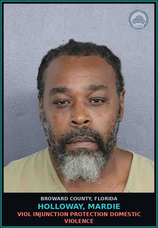 Booking mugshot of HOLLOWAY, MARDIE in Broward County