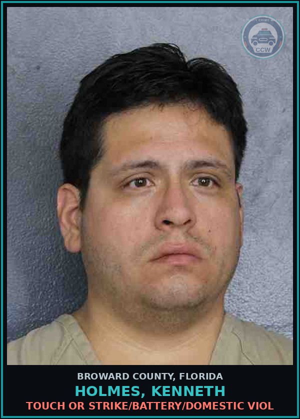 Booking mugshot of HOLMES, KENNETH in Broward County
