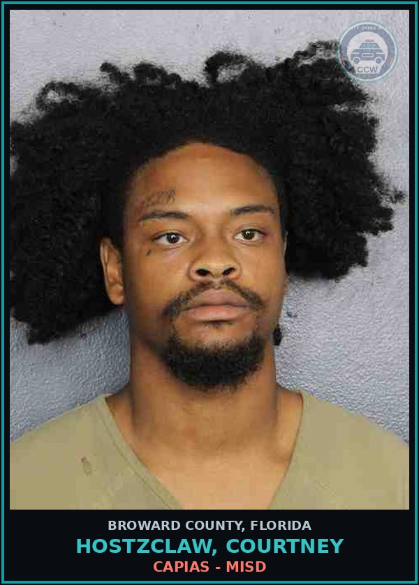 Booking mugshot of HOSTZCLAW, COURTNEY in Broward County