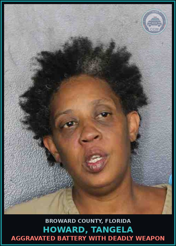 Booking mugshot of HOWARD, TANGELA in Broward County
