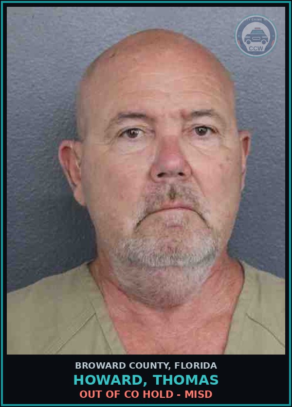 Booking mugshot of HOWARD, THOMAS in Broward County