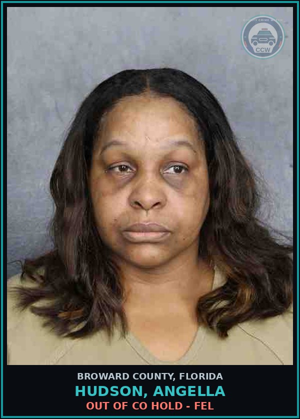 Booking mugshot of HUDSON, ANGELLA in Broward County