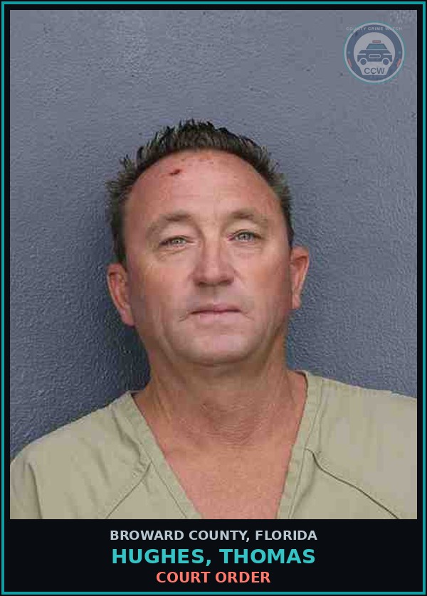 Booking mugshot of HUGHES, THOMAS in Broward County