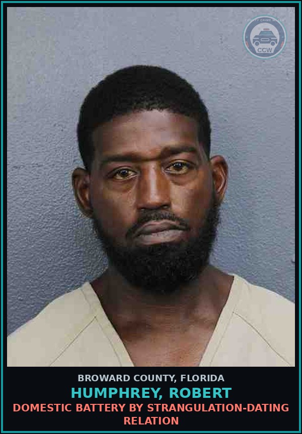 Booking mugshot of HUMPHREY, ROBERT in Broward County