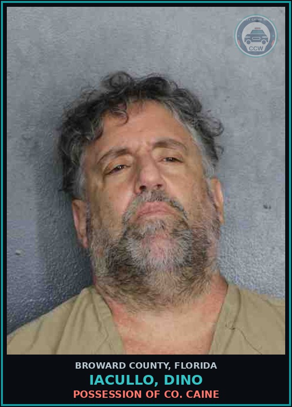 Booking mugshot of IACULLO, DINO in Broward County