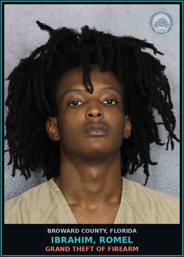 Booking mugshot of IBRAHIM, ROMEL in Broward County