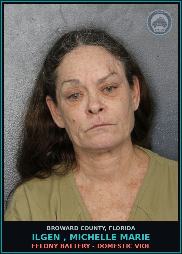 Booking mugshot of ILGEN , MICHELLE MARIE in Broward County
