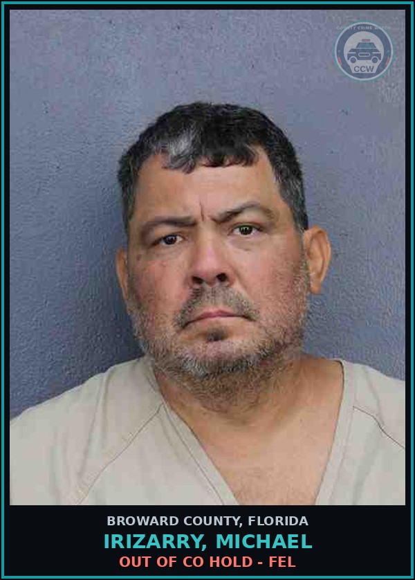 Booking mugshot of IRIZARRY, MICHAEL in Broward County