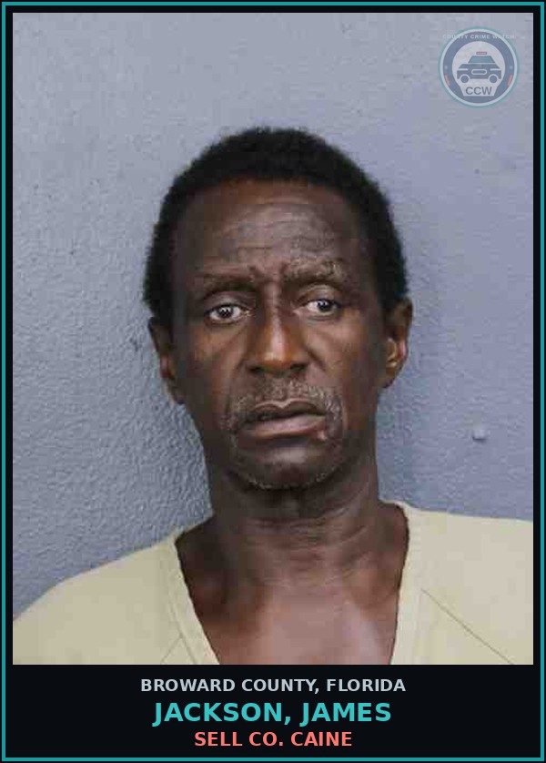 Booking mugshot of JACKSON, JAMES in Broward County