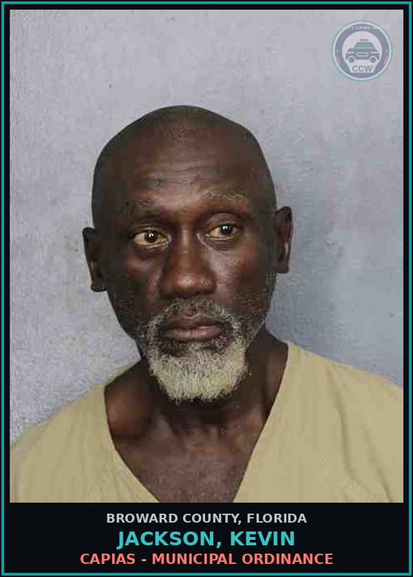 Booking mugshot of JACKSON, KEVIN in Broward County