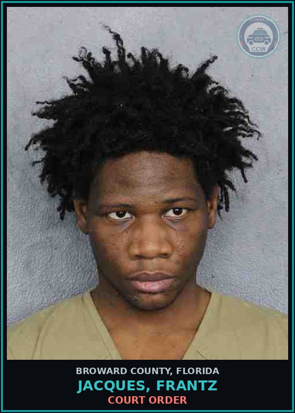 Booking mugshot of JACQUES, FRANTZ in Broward County