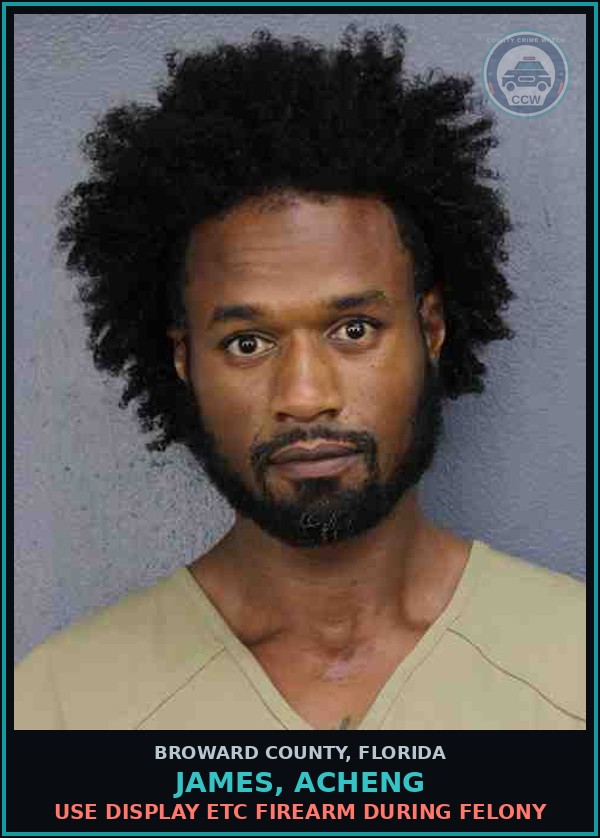 Booking mugshot of JAMES, ACHENG in Broward County